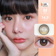 April rain (Almond) ค่าสายตา 0.00-10.00 คอนแทคเลนส์