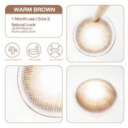 [เลนส์กล่อง Blister] Warm (Brown) ค่าสายตา 0.00-10.00 คอนแทคเลนส์