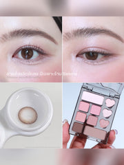 [ราคาพิเศษเฉพาะในไลฟ์] ชุดเซต 12 คู่  ค่าสายตา -6.00 Limited Layla (Brown) คอนแทคเลนส์