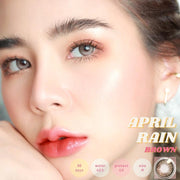 April rain (Brown) ค่าสายตา 0.00-10.00 คอนแทคเลนส์