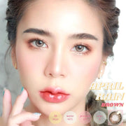 April rain (Brown) ค่าสายตา 0.00-10.00 คอนแทคเลนส์