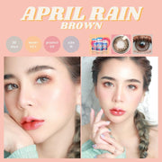 April rain (Brown) ค่าสายตา 0.00-10.00 คอนแทคเลนส์