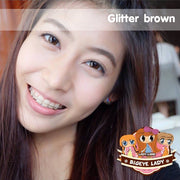 Glitter (Brown) ค่าสายตา 0.00-10.00 คอนแทคเลนส์