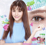 Glitter (Brown) ค่าสายตา 0.00-10.00 คอนแทคเลนส์