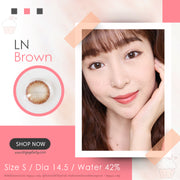 LN (Brown) ค่าสายตา 0.00-10.00 คอนแทคเลนส์