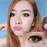 Lily 2 tone (Brown) ค่าสายตา 0.00-10.00 คอนแทคเลนส์