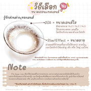 Lily 2 tone (Brown) ค่าสายตา 0.00-10.00 คอนแทคเลนส์